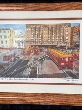 Stan Cline Framed Los Angeles Transit Art Print with COA